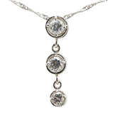 K18WG ホワイトゴールド ダイヤ0.20ct ネックレス レディース 【中古】